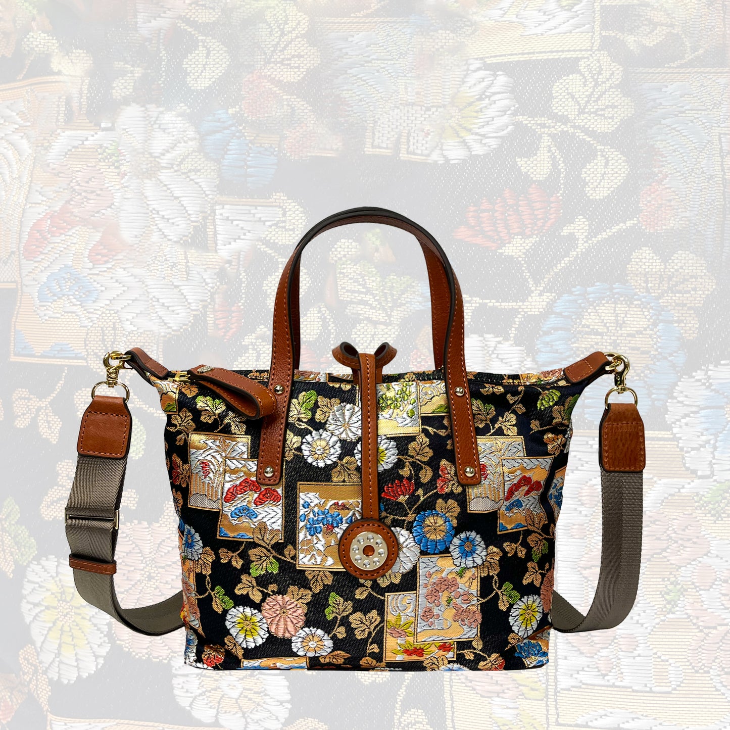 NISHIJIN | Nishijin Weave Convertible Tote Bag (Deep)