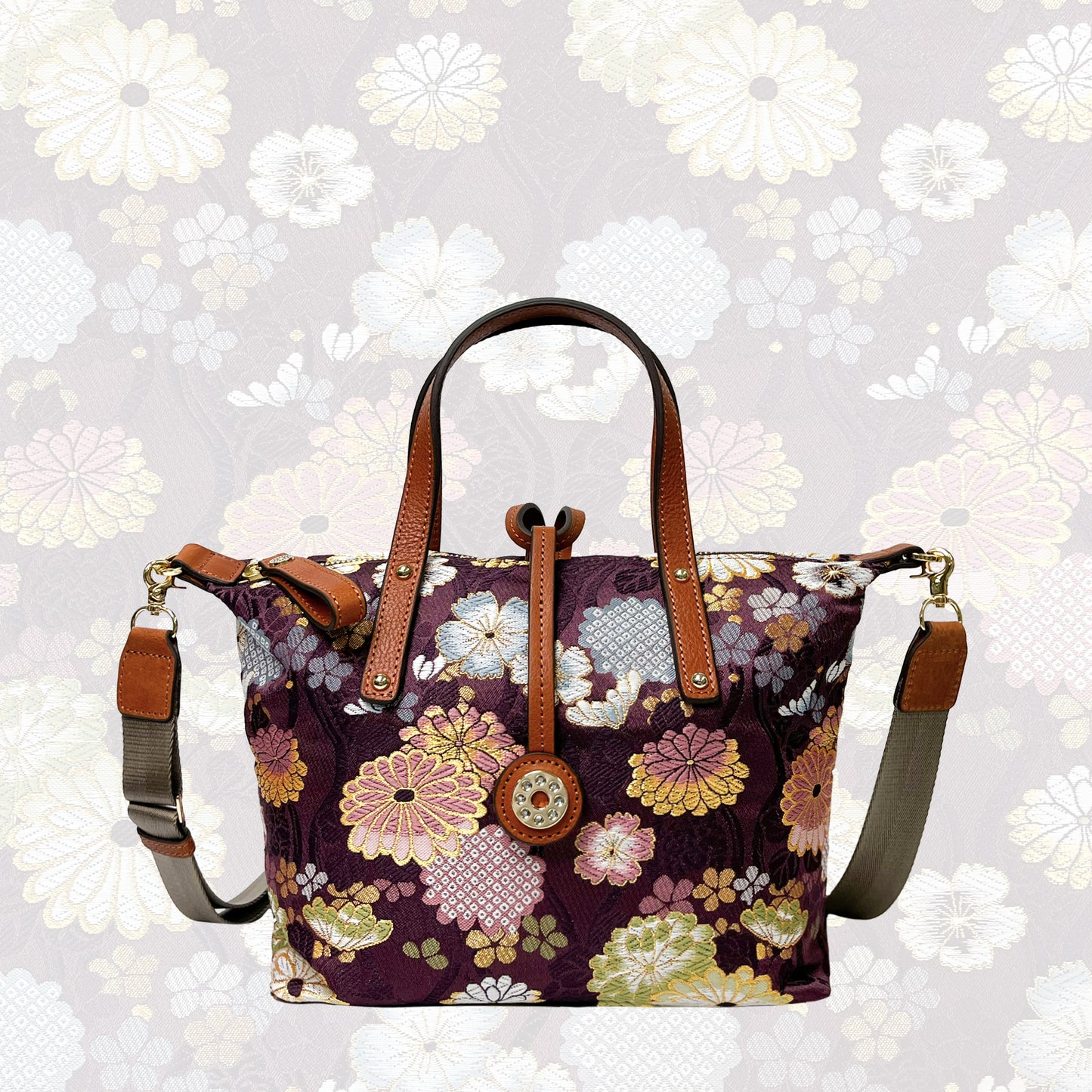 NISHIJIN | Nishijin Weave Convertible Tote Bag (Colorful)