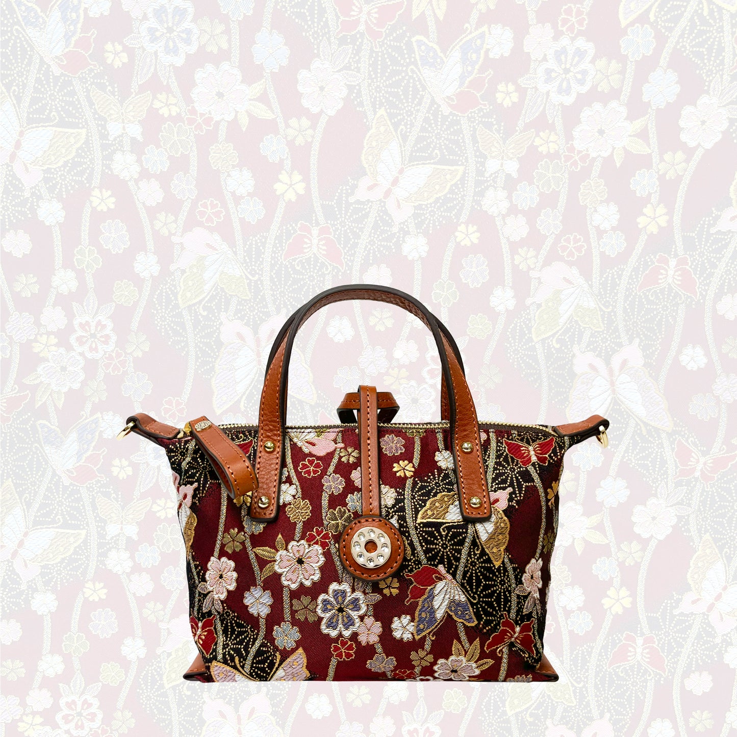 【Limited Edition】NISHIJIN | Nishijin-ori Mini Handbag (Colorful Flowers)