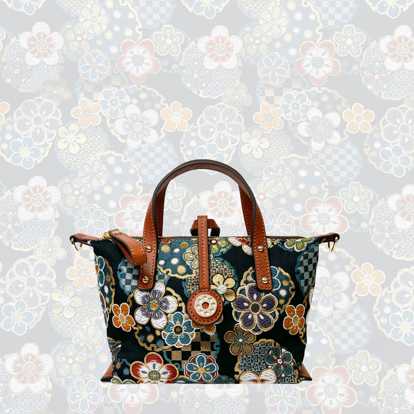 【Limited Edition】NISHIJIN | Nishijin-ori Mini Handbag (Colorful Flowers)