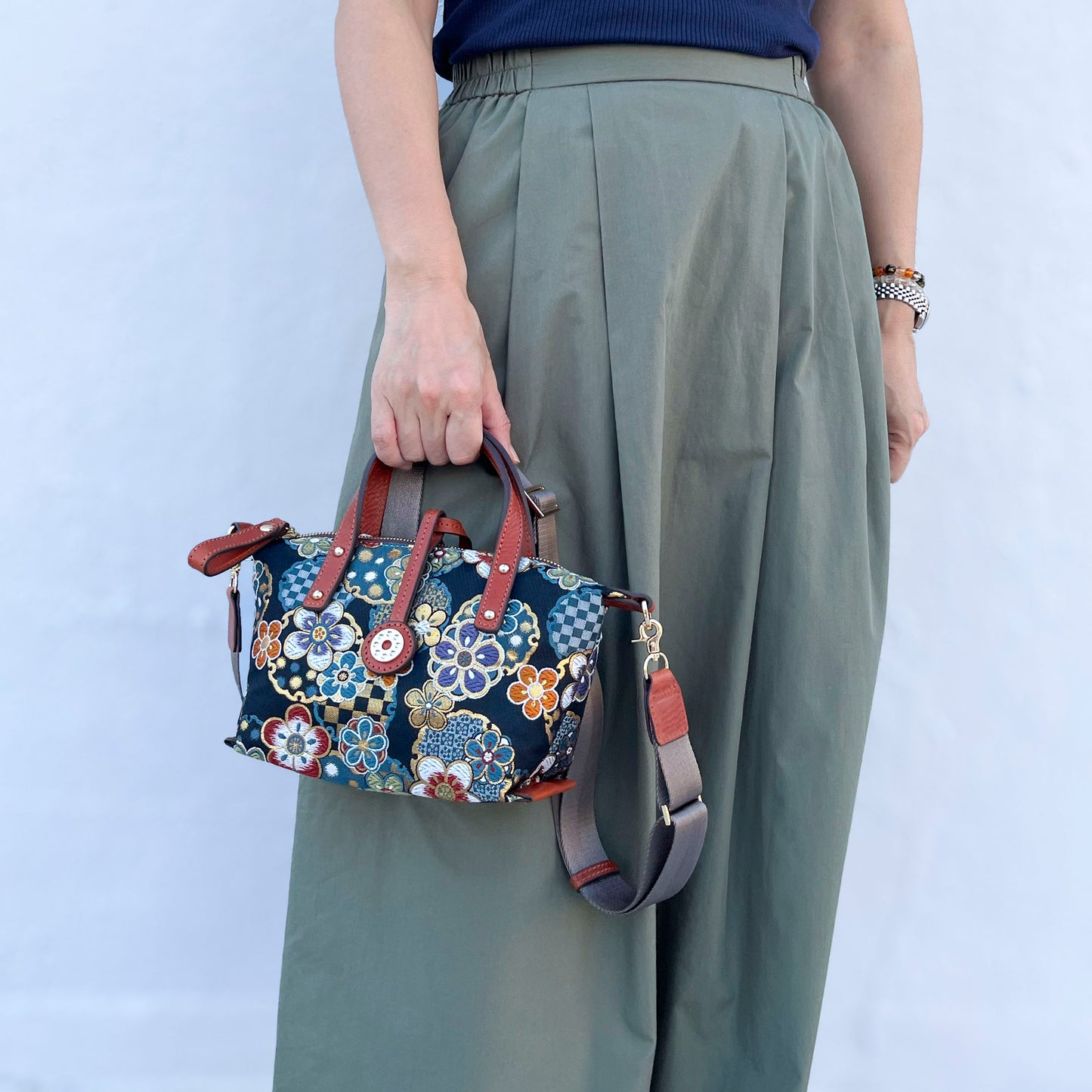 【Limited Edition】NISHIJIN | Nishijin-ori Mini Handbag (Colorful Flowers)
