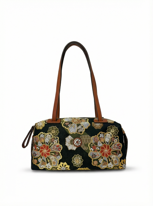 【新品】NISHIJIN | Nishijin Weave 奢華波士頓手提包