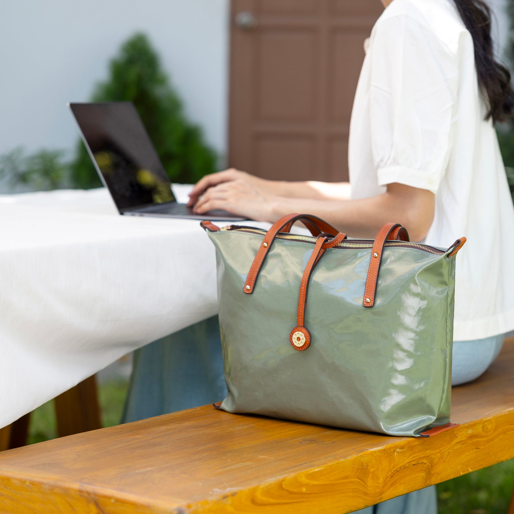 LIFE |  Waterproof Tote Bag (Sage Green)