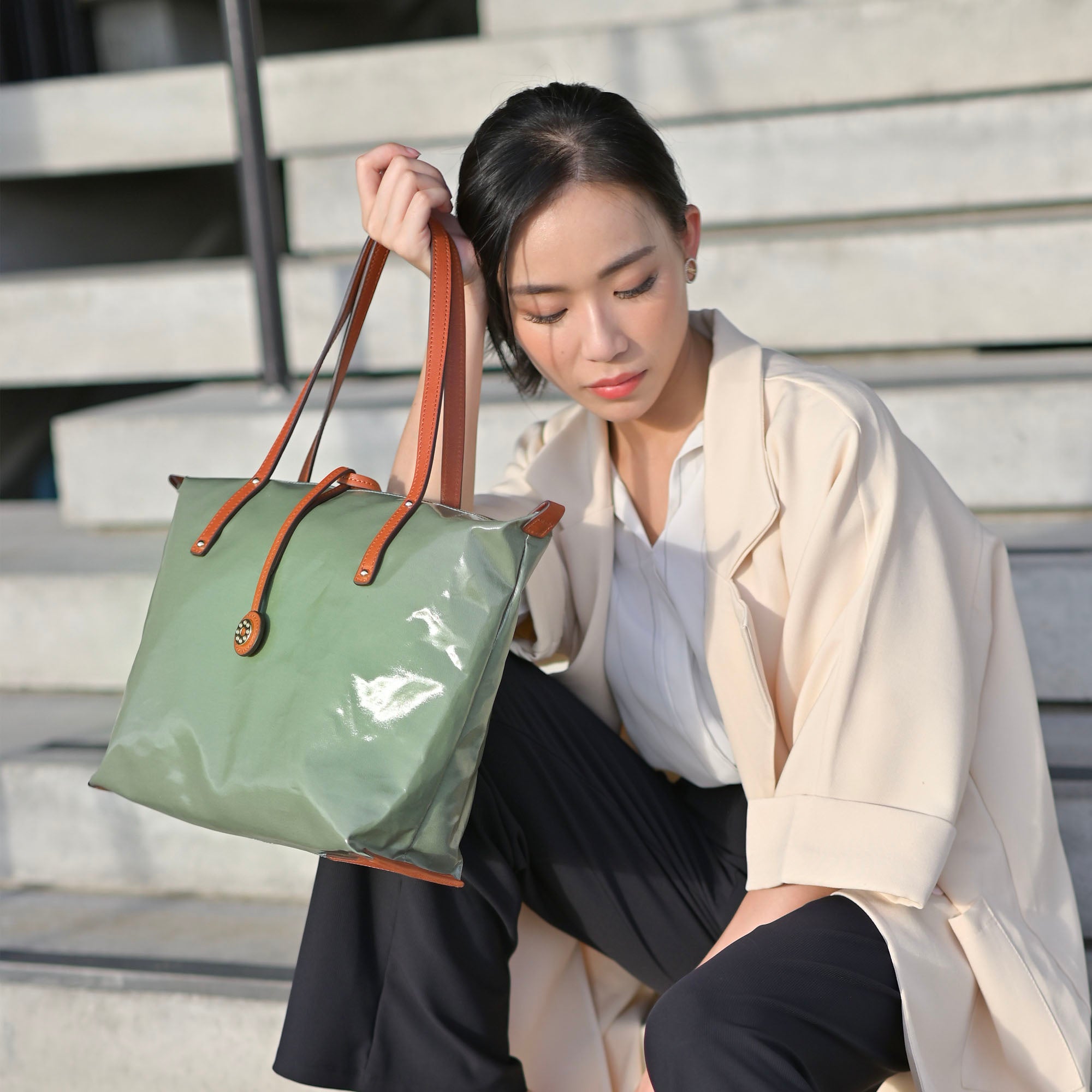 LIFE |  Waterproof Tote Bag (Sage Green)