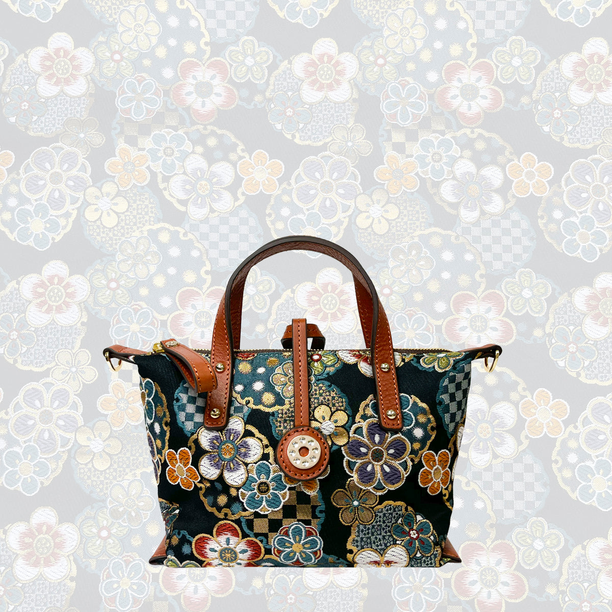 【Limited Edition】NISHIJIN | Nishijin-ori Mini Handbag (Colorful Flowers)