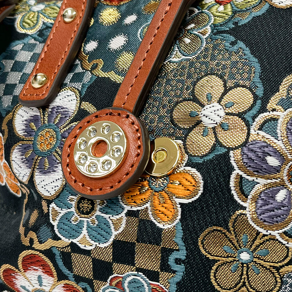 【Limited Edition】NISHIJIN | Nishijin-ori Mini Handbag (Colorful Flowers)