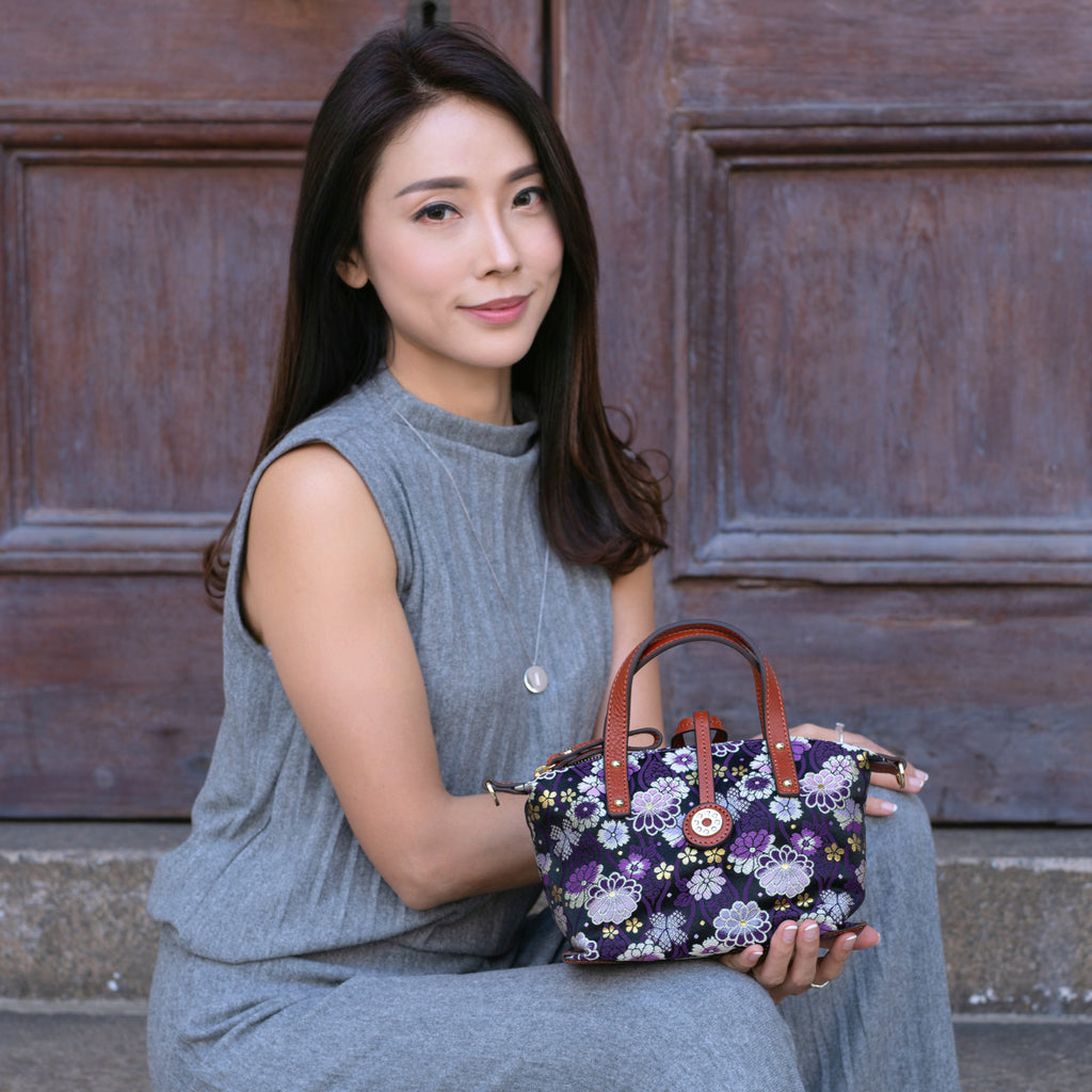 【Limited Edition】NISHIJIN | Nishijin-ori Mini Handbag (Colorful Flowers)