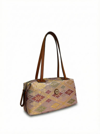 【新品】NISHIJIN | Nishijin Weave 奢華波士頓手提包