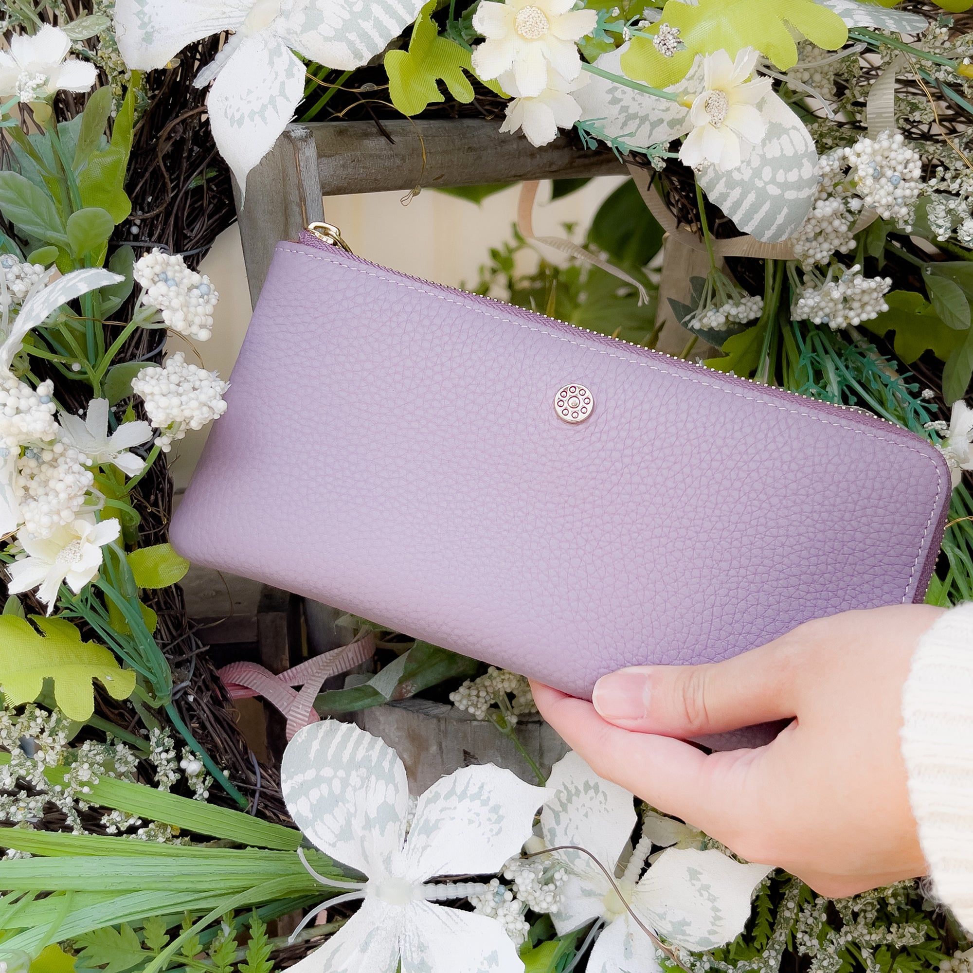 NNM GOODS |  Full Leather L Shape Zipper Wallet